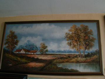 Grote oil schilderij van Symon - herfst beschikbaar voor biedingen