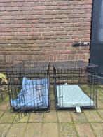 2 opvouwbare hondenbenches zwart 62, 46, 50 cm, Ophalen, Hondenkennel, Gebruikt, Minder dan 65 cm