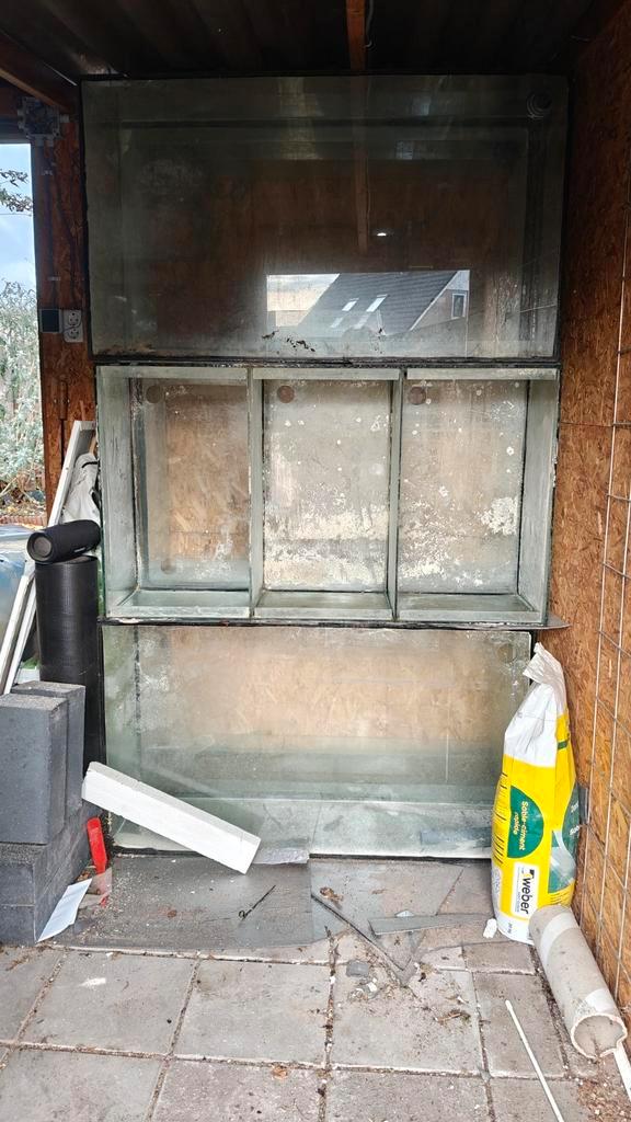 Diverse aquaria 115x65x35 (drievak en enkelvak), Dieren en Toebehoren, Vissen | Aquaria en Toebehoren, Gebruikt, Leeg aquarium