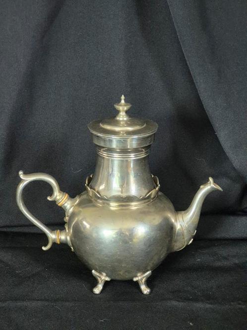 Oude theepot theezetter can de frlirmq kurz & co, Antiek en Kunst, Antiek | Tin, Ophalen of Verzenden