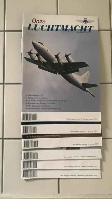 6 tijdschriften Onze luchtmacht.  2014 beschikbaar voor biedingen