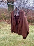 Warme bruine leren jas van Tenson maat 52, Kleding | Heren, Maat 52/54 (L), Bruin, Ophalen of Verzenden, Zo goed als nieuw