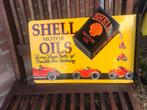 SHELL olie emaille reclamebord, Verzamelen, Ophalen of Verzenden, Zo goed als nieuw, Reclamebord