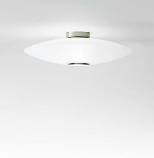 Italiaans design Prandina Extra plafondlamp jaren 90, Huis en Inrichting, Lampen | Plafondlampen, Zo goed als nieuw, Glas, Metaal