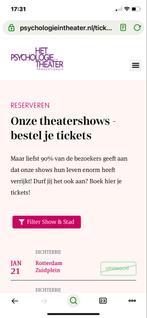 2 theater kaartjes, Twee personen, Februari