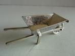 Miniatuur zilver Ei35 kruiwagen zilveren miniaturen, Verzenden, Zilver