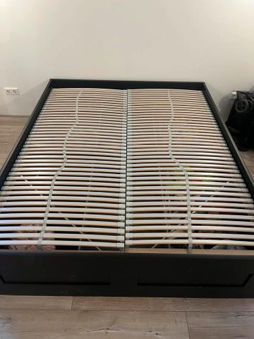 Ikea bedframe lattenbodem brimnes zwart 160x200 - afbeelding 10