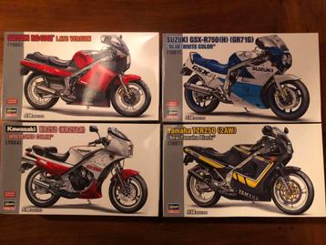 Hasegawa 1:12 Motorfiets Modellen - 4 Stuks beschikbaar voor biedingen