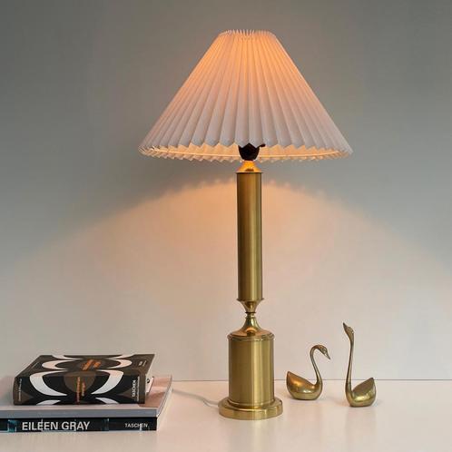 XL Mid Century Design TAFELLAMP messing Hollywood Regency, Huis en Inrichting, Lampen | Tafellampen, Gebruikt, Minder dan 50 cm