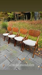 4 Arne Hovmand Olsen eetkamerstoelen, Huis en Inrichting, Ophalen, Zo goed als nieuw, Info@gijpsvintage.nl, Gijpsvintage