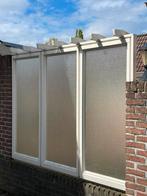 Hardhouten kozijn met gewapend glas., 150 tot 225 cm, Raamkozijn, 150 tot 225 cm, Gebruikt