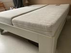 Tweepersoons bed 160x200 met verstelbare spiraal, kleur wit, Ophalen, Wit, Tweepersoons, 200 cm