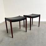 Møller krukjes model 80a vintage stoelen jaren 60 70 leer, Ophalen, Twee, Bruin, Hout