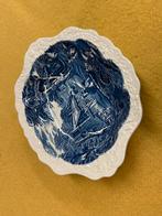 Antiek Blauw Wit Bord met Scène, Ophalen of Verzenden