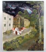 Schilderij - Gizmo (Gremlins) 40x50 cm upcycle pop art, Minder dan 50 cm, Oorspronkelijke maker, Ophalen of Verzenden, Zo goed als nieuw