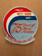 MLD - Royal Netherlands Navy 75 Jaar Luchtvaart patch, Ophalen of Verzenden, Marine, Nederland, Embleem of Badge
