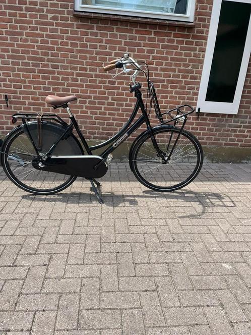 Zwarte cortina moederfiets, Fietsen en Brommers, Fietsen | Dames | Moederfietsen, Gebruikt, Overige merken, 56 cm of meer, 1 zitje