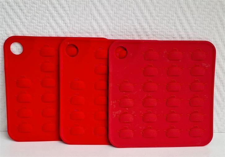 Pannendragers, onderzetters, ong. 17,6 x 17,6 cm, zgan, Huis en Inrichting, Keuken | Tupperware, Zo goed als nieuw, Overige typen