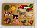 Boerderij-houtenpuzzel (20,5x29,5 cm), 2 tot 4 jaar, 10 tot 50 stukjes, Ophalen of Verzenden, Zo goed als nieuw