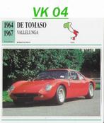 Vk04 autokaart de tomaso vallelunga ( 1964 - 1967 )  ), Ophalen of Verzenden, Zo goed als nieuw, Auto's