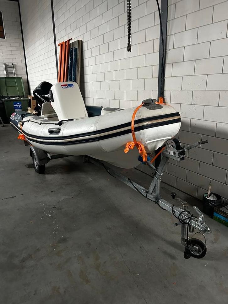 Valiant RIB 4 meter met 40 PK Mercury 4-takt, Watersport en Boten, Motorboten en Motorjachten, Gebruikt, Overige materialen, Tot 6 meter