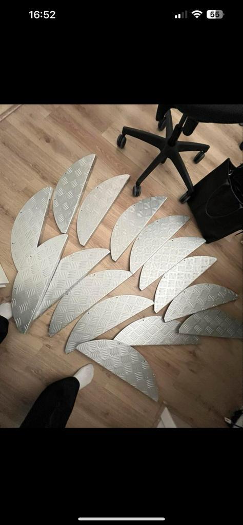 Aluminium Trapmatten - Set van 15, Doe-het-zelf en Verbouw, Hout en Planken, Gebruikt, Overige typen, Overige houtsoorten, Minder dan 200 cm