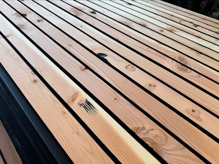 Douglas dubbel rhombus zwarte kern | 24 x 140 mm, Tuin en Terras, Palen, Balken en Planken, Nieuw, Planken, 250 cm of meer, Ophalen of Verzenden