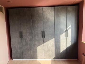 6x IKEA PAX kastdeur (donkergrijs/betonlook) beschikbaar voor biedingen