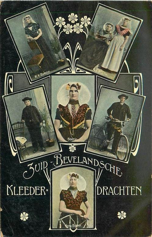 (701-017-009) Zuid-Beveland Kleederdrachten, Verzamelen, Ansichtkaarten | Nederland, Zeeland, Verzenden