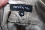Broek beige rib Caroline Biss mt 36 Vaste prijs, Beige, Ophalen of Verzenden, Zo goed als nieuw, Maat 36 (S)