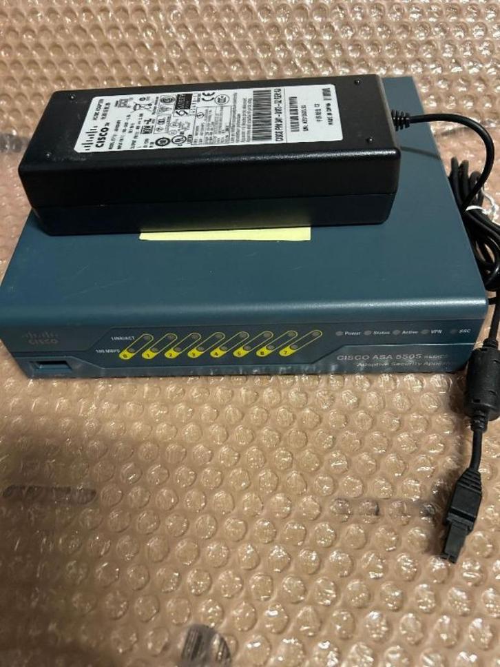 ➡️ Cisco ASA5505 ASA 5505 Series FireWall + AC Adapter, Computers en Software, Routers en Modems, Refurbished, Router met modem