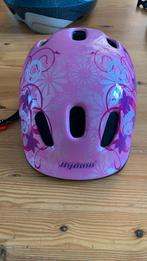 (Fiets) helm meisjes 52-57cm roze met bloemen, Fietsen en Brommers, Fietsaccessoires | Fietshelmen, Ophalen of Verzenden, Gebruikt