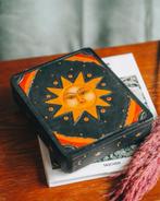 Vintage tarrot bakje hout zon kaarten opbergen doosje kistje, Ophalen of Verzenden, Overige materialen, Overige typen