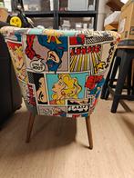 Leuke stoel met strip design superhelden, Huis en Inrichting, Stoelen, Ophalen, Gebruikt, Stof, Eén