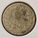 25 Cent Zilveren kwartje uit 1902 van Wilhelmina ( Nr 2 ), Verzenden, Zilver, 25 cent, Koningin Wilhelmina