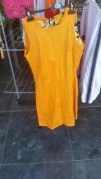 Oranje jurkje /bloemetjes jurk aan 2 kanten draagbaar, Maat 38/40 (M), Oranje, Ophalen of Verzenden, Zo goed als nieuw