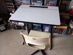 vintage schooltafeltje met stoeltje, Kinderen en Baby's, Kinderkamer | Tafels en Stoelen, Ophalen, Gebruikt, Tafel(s) en Stoel(en)