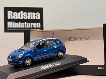 Renault clio estate - 2008 - 2013 model - Blauw - 1:43 Norev beschikbaar voor biedingen