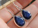 Vanoli 925 zilveren oorbellen met ruwe saffier, Daiva1973@hotmail.com, Hangers, Vanoli, Blauw