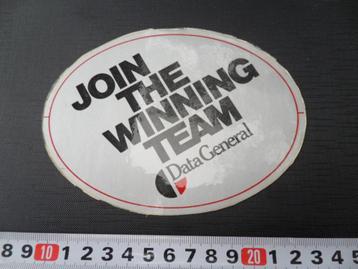 stickers Join the winning team DATA GENERAL  beschikbaar voor biedingen