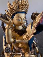 Vajrasattva Yab-Yum Goldface Koper – Uniek Nepal Beeld, Ophalen of Verzenden, Gebruikt