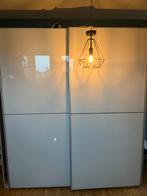 Ruime kledingkast met schuifdeuren - Hoogglans wit, Kunststof, 200 cm of meer, 150 tot 200 cm, Ophalen of Verzenden