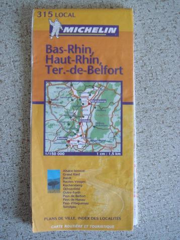Michelin landkaart Nr 315 Bas Rhin Haut Rhin Ter. de Belfort beschikbaar voor biedingen