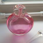 Parfumfles glas roze zwaar, Antiek en Kunst, Ophalen of Verzenden