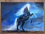 Schilderij Wild Horse 40 x 30 cm., Ophalen, Minder dan 50 cm, Oorspronkelijke maker, Nieuw
