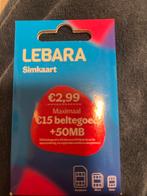 Lebara makkelijk Simkaart - 06 45 84 46 46, Ophalen of Verzenden, Nieuw, Overige providers, Prepaidkaart