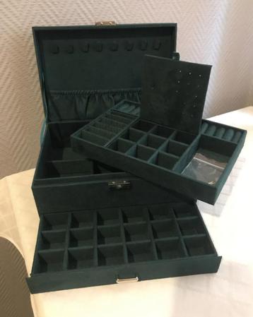 Grote Groene Sieradendoos / Sieraden Doos Opberg Organizer beschikbaar voor biedingen