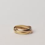 vintage 14 karaat geel, rosé en witgouden triolgy ring, Verzenden, Zo goed als nieuw, Goud, Dame