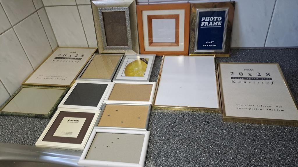 Diverse fotolijsten - verschillende maten en materialen, Minder dan 50 cm, Gebruikt, Hema, Klantenservice@hema.nl