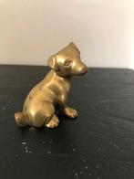 Vintage Messing Honden beeldje, Ophalen of Verzenden, Koper